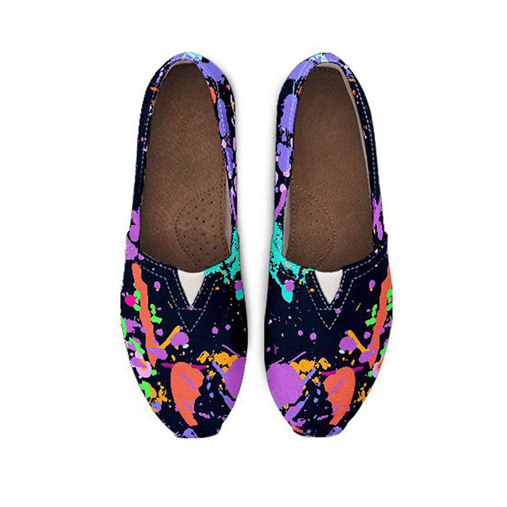 Colorful Paint Drip Abstract Art Casual Shoes