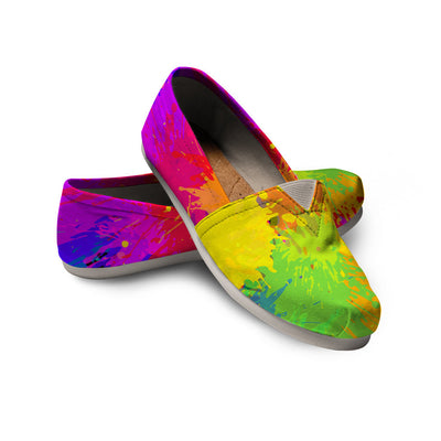 Colorful Paint Splatter Casual Shoes