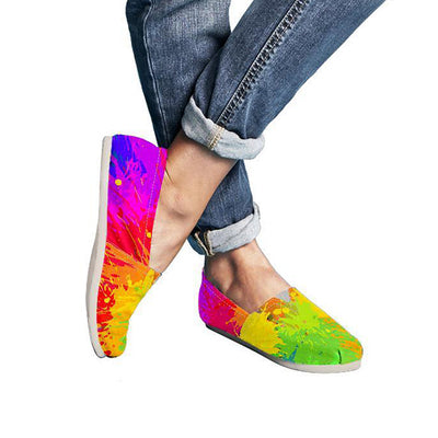 Colorful Paint Splatter Casual Shoes