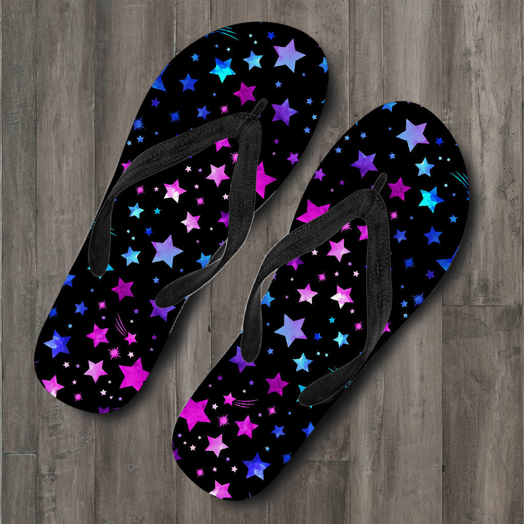 Pink & Purple Stars Flip Flops