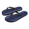 Purple Boho Stripes Decor Flip Flops