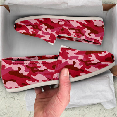 Red Camouflage Casual Shoes
