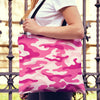 Pink Camouflage Canvas Tote Bag