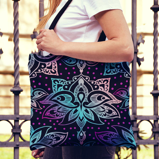 Pink & Purple Decor Canvas Tote Bag