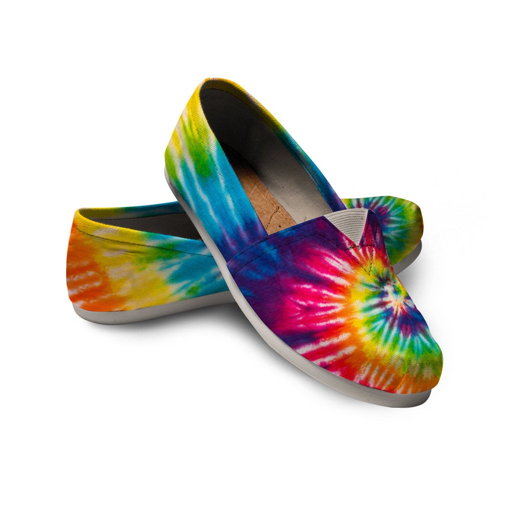 Colorful Tie Dye Spiral Casual Shoes