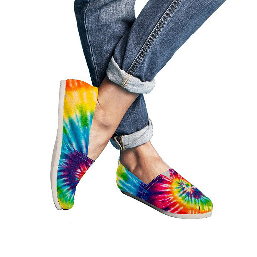 Colorful Tie Dye Spiral Casual Shoes