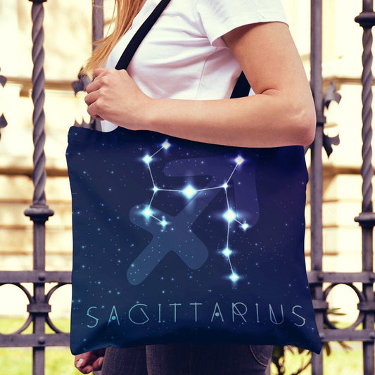 Sagittarius Zodiac Canvas Tote Bag