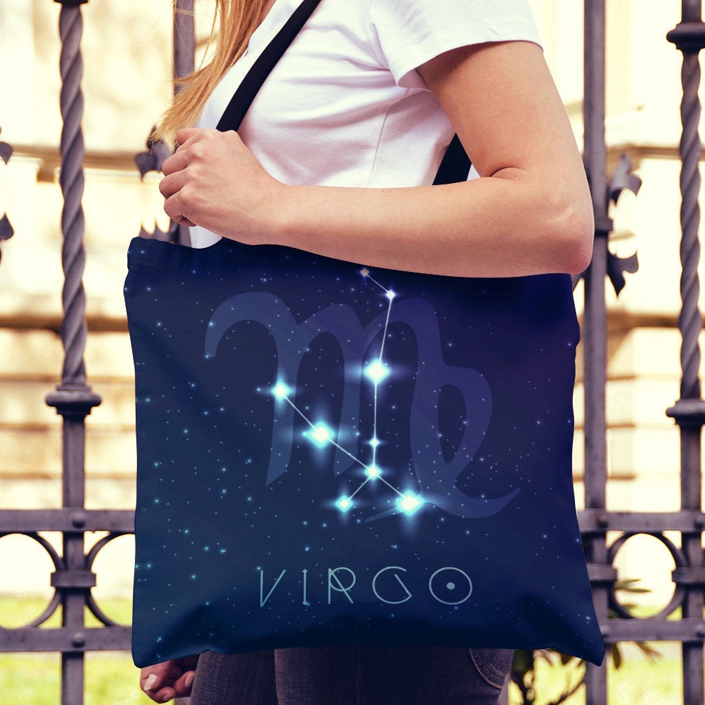 Virgo Zodiac Canvas Tote Bag