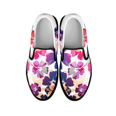 Colorful Aloha Flowers Slip On Shoes