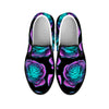 Neon Pink Roses Slip On Shoes