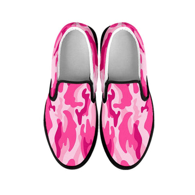 Pink Camouflage Slip On Shoes