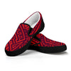 Red Tribal Polynesian Slip On Shoes