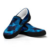 Blue Tie Dye Grunge Print Slip On Shoes