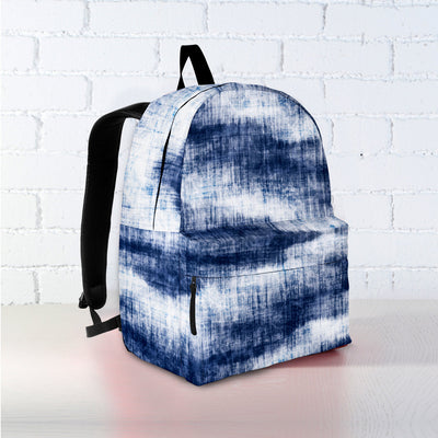 Denim Blue Abstract Backpack