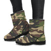 Army Green Camouflage Faux Fur Boots