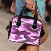 Purple Camouflage Shoulder Handbag