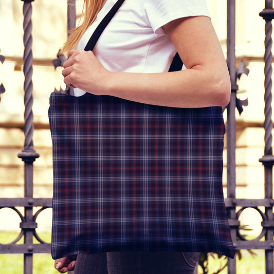 Blue Plaid Canvas Tote Bag