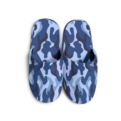 Blue Camouflage Slippers
