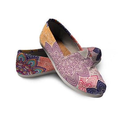Colorful Floral Mandalas Casual Shoes