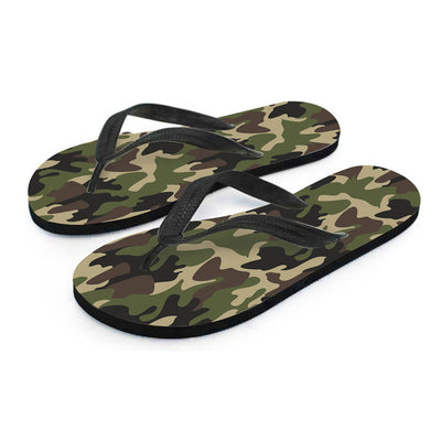 Army Green Camouflage Flip Flops