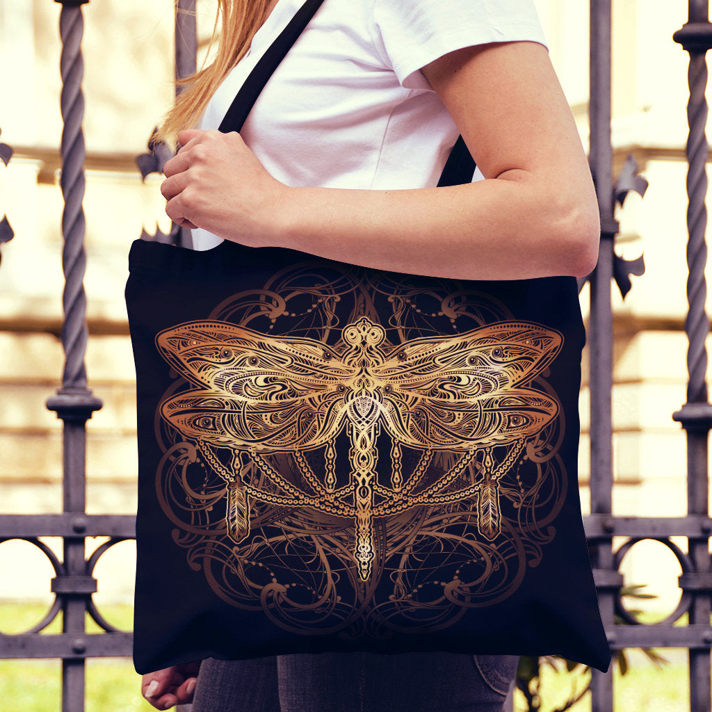 Spiritual Dragon Fly Canvas Tote Bag