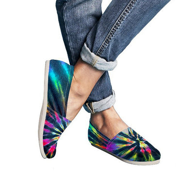Colorful Neon Tie Dye Casual Shoes