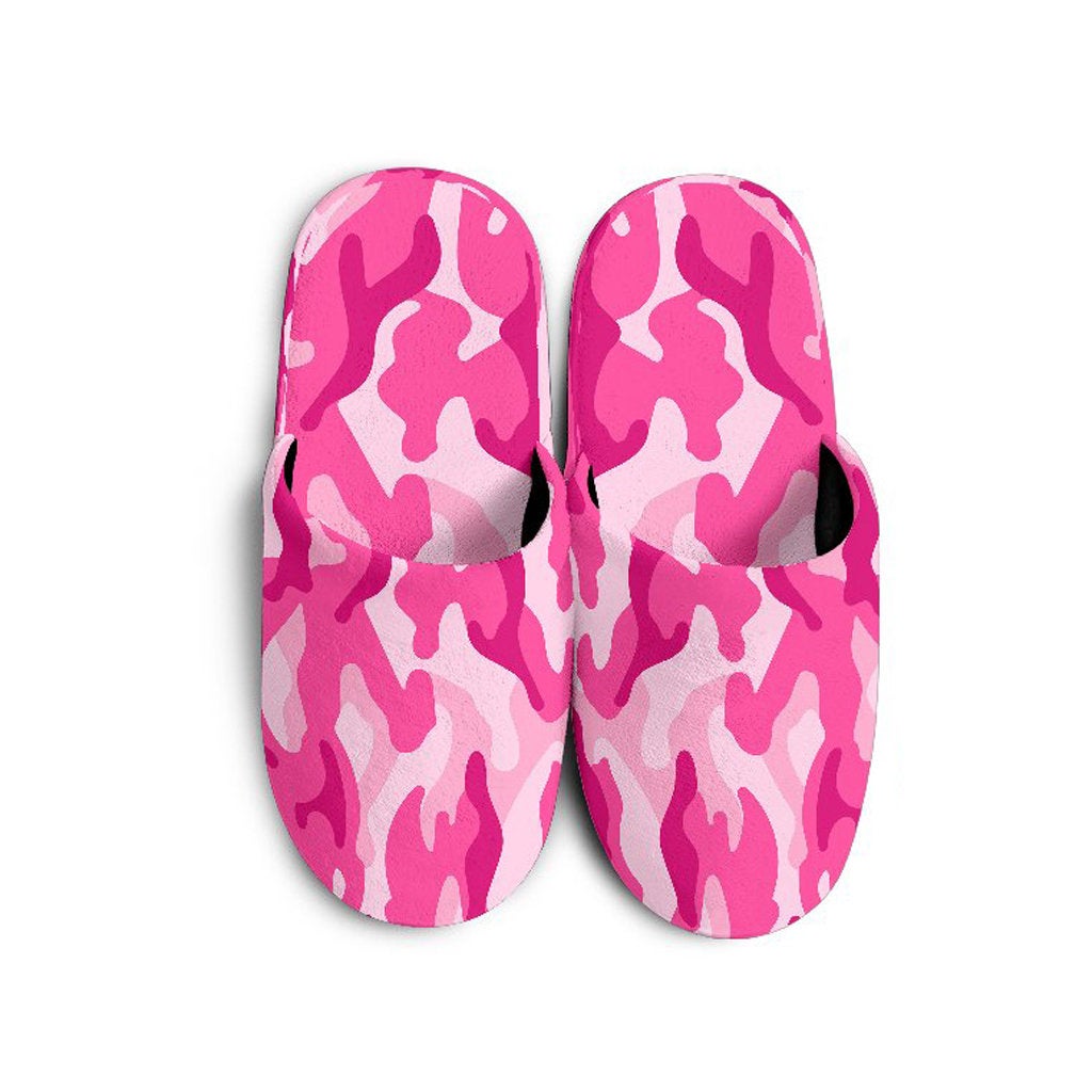 Pink Camouflage Slippers