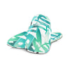Teal Green Leaves Slippers