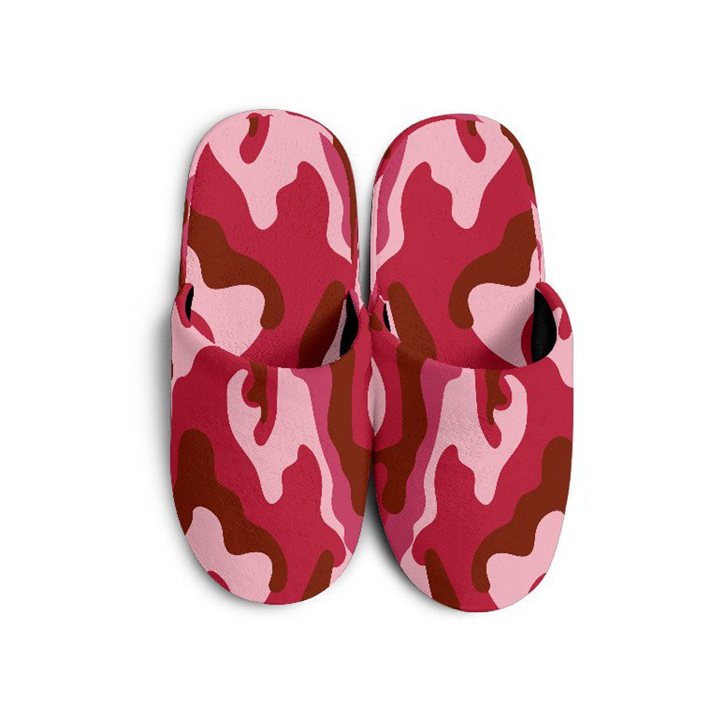 Red & Pink Camouflage Slippers