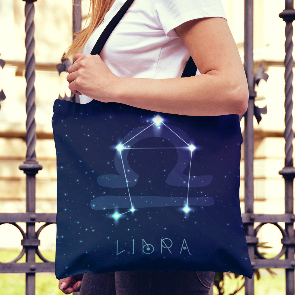 Libra Zodiac Canvas Tote Bag