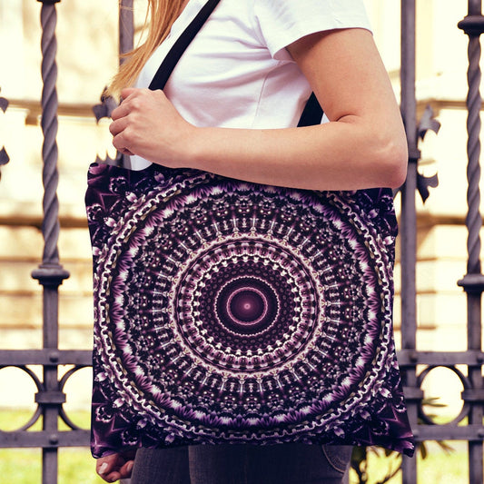 Boho Mandala Canvas Tote Bag