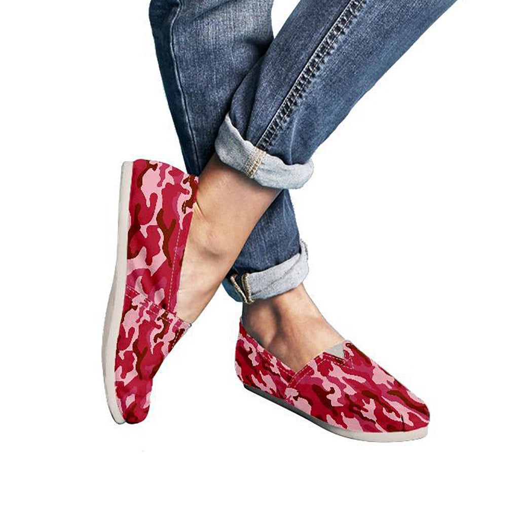 Red Camouflage Casual Shoes
