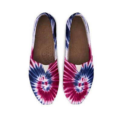 Red, White & Blue Tie Dye Casual Shoes
