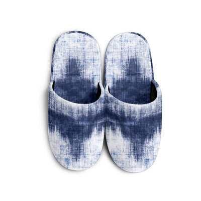 Denim Blue Abstract Slippers