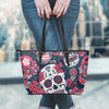 Sugar Skulls & Roses Leather Tote Bag