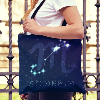 Scorpio Zodiac Canvas Tote Bag