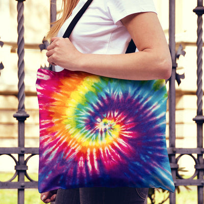 Colorful Tie Dye Canvas Tote Bag