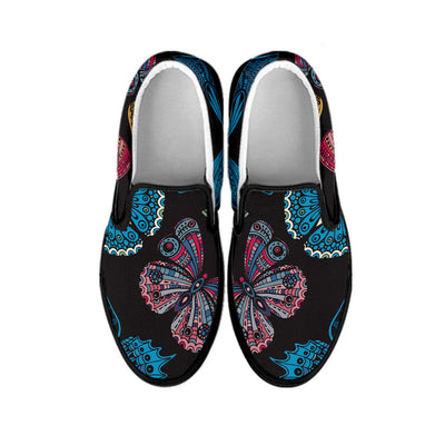 Colorful Butterflies Slip On Shoes