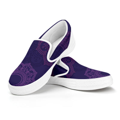 Purple Mandalas Slip On Shoes