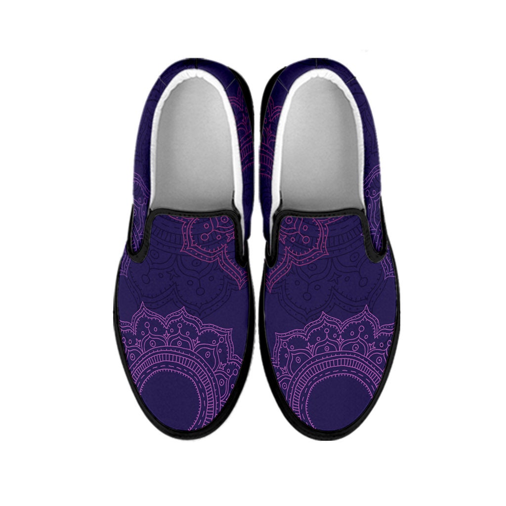 Purple Mandalas Slip On Shoes