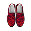 Red Tribal Polynesian Slip On Shoes
