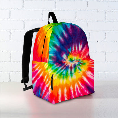 Colorful Tie Dye Print Spiral Backpack