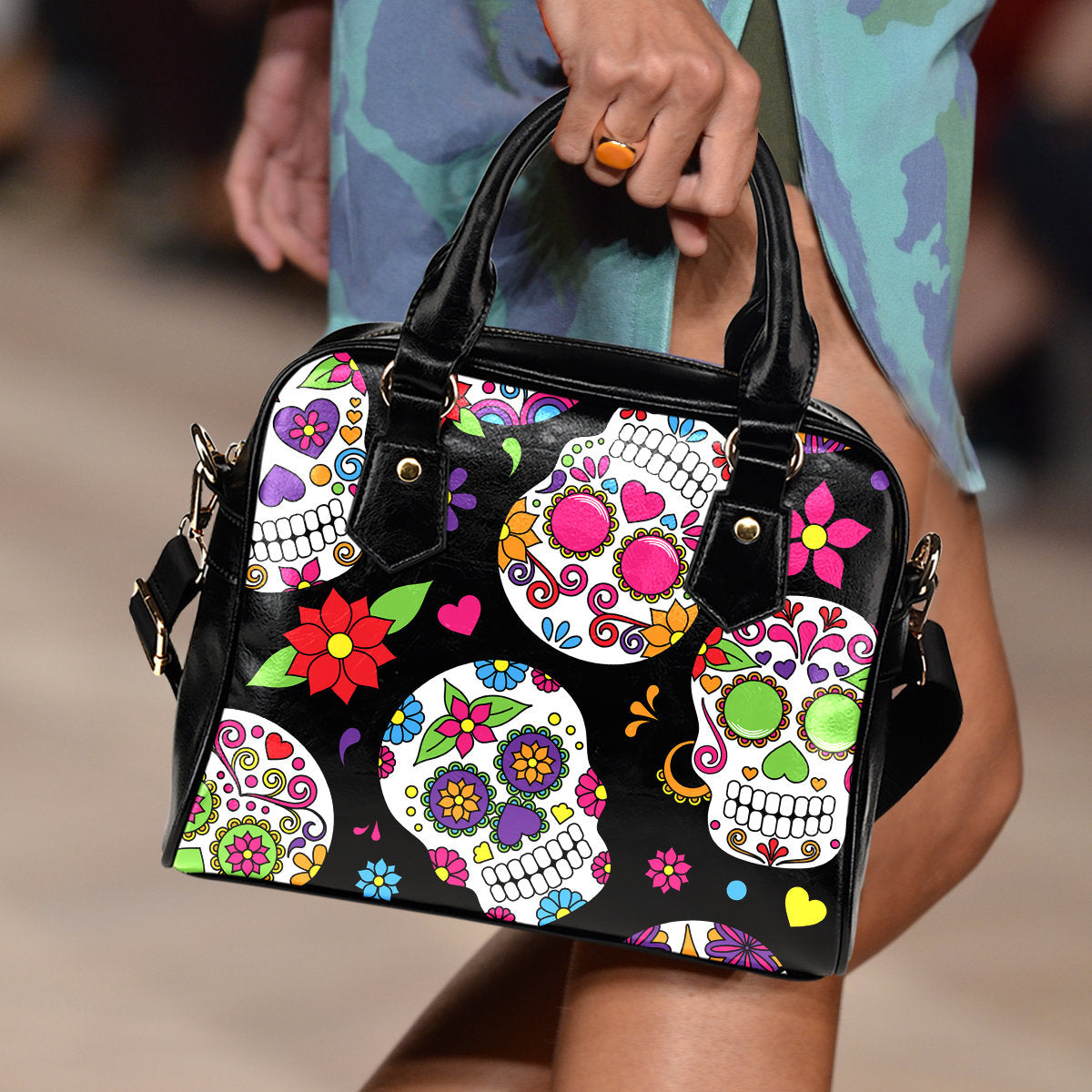Colorful Sugar Skulls Womens Handbag