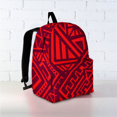 Red Tribal Polynesian Backpack
