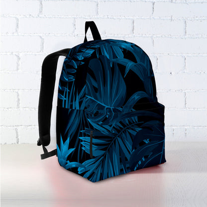 Dark Leaves Floral Backpack