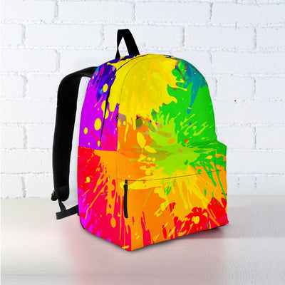 Colorful Paint Splatter Abstract Art Backpack