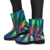Colorful Neon Tie Dye Faux Fur Boots
