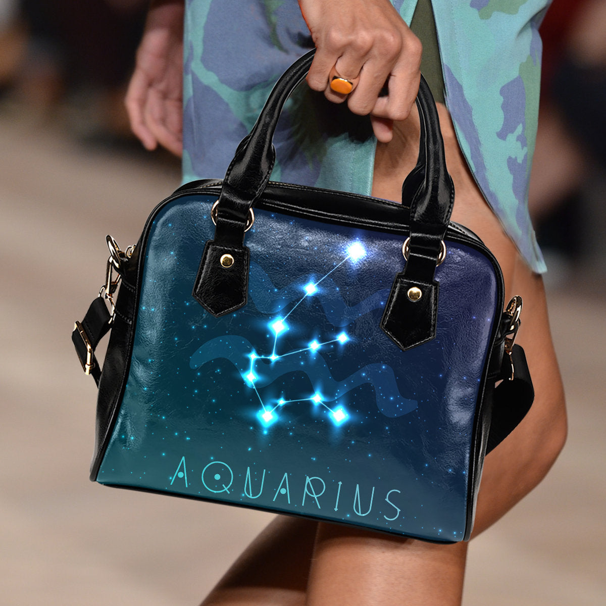 Aquarius Zodiac Shoulder Handbag