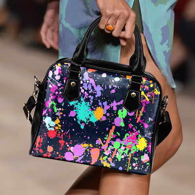 Colorful Paint Drip Abstract Art Shoulder Handbag