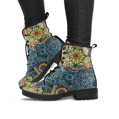 Colorful Fractal Mandala Womens Boots